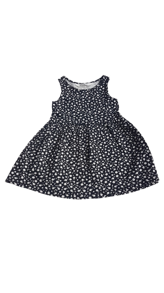 ÚJ H&M VIRÁG MINTÁS, PAMUT KISLÁNY RUHA 92 Hover Image