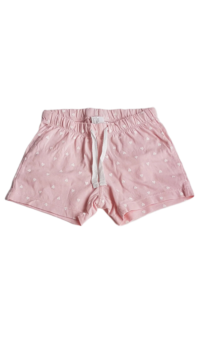 ÚJ H&M SZÍVECSKÉS KISLÁNY PAMUT RÖVIDNADRÁG  80 Hover Image