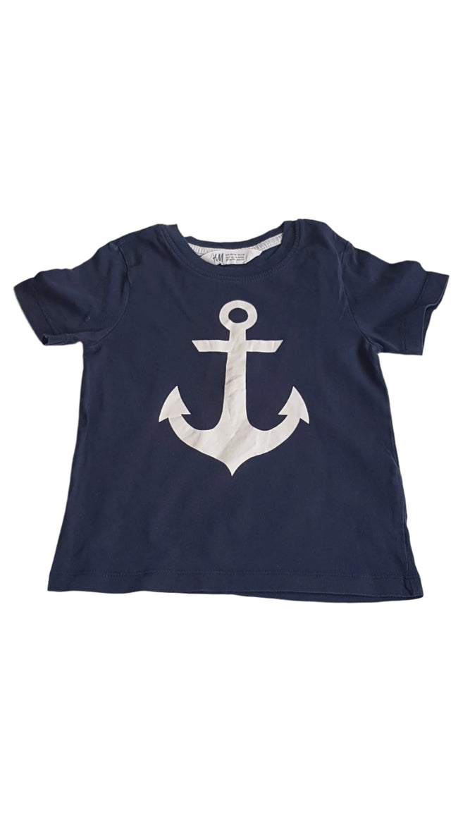 H&M SÖTÉTKÉK  KISLÁNY PÓLÓ  98-104 Hover Image