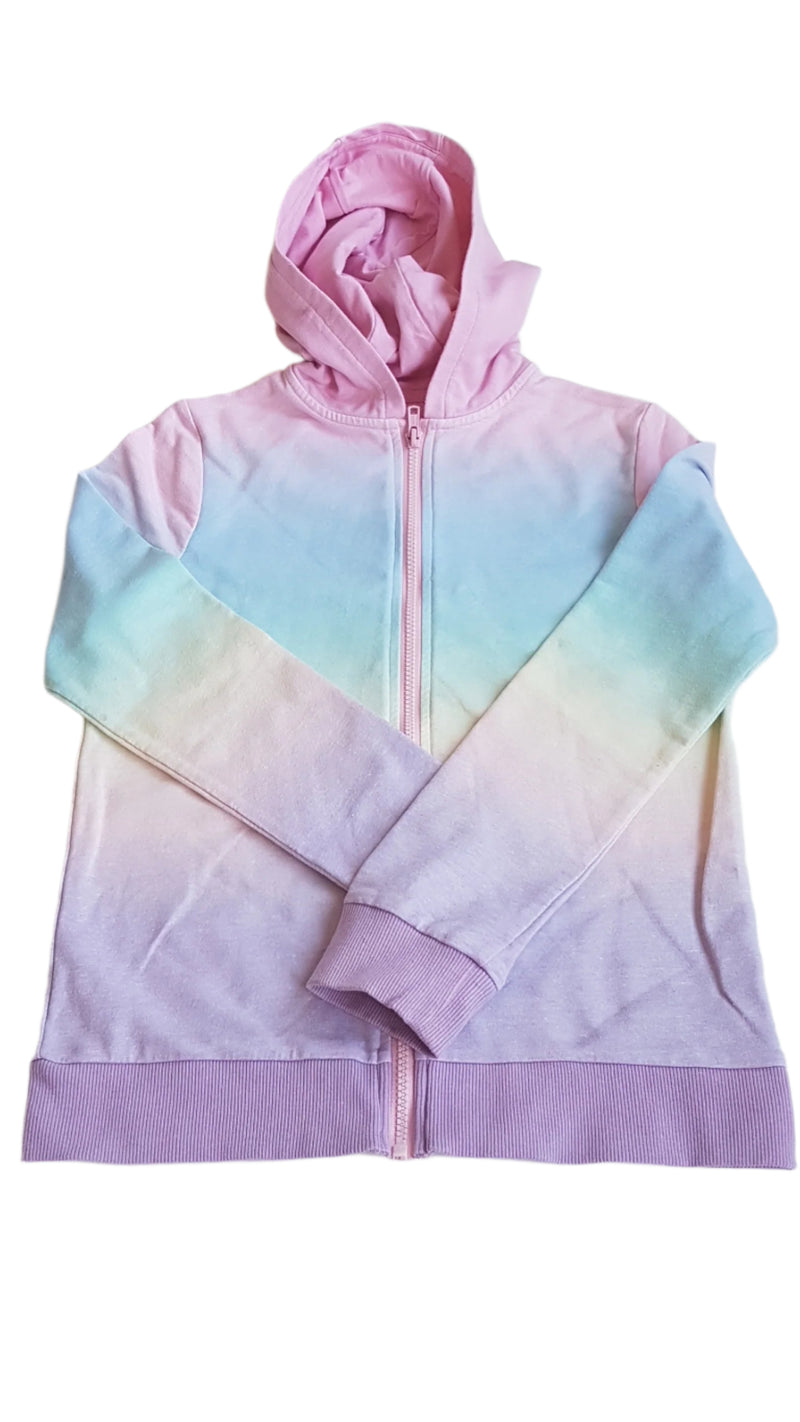 F&F SZIVÁRVÁNY SZÍNŰ , KAPUCNIS KISLÁNY FELSŐ  152-158