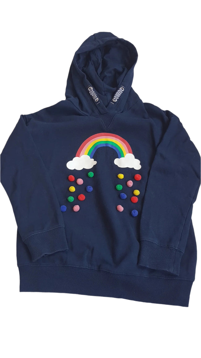 NEXT SZIVÁRVÁNY MINTÁS , KAPUCNIS KISLÁNY PULÓVER 158 Hover Image