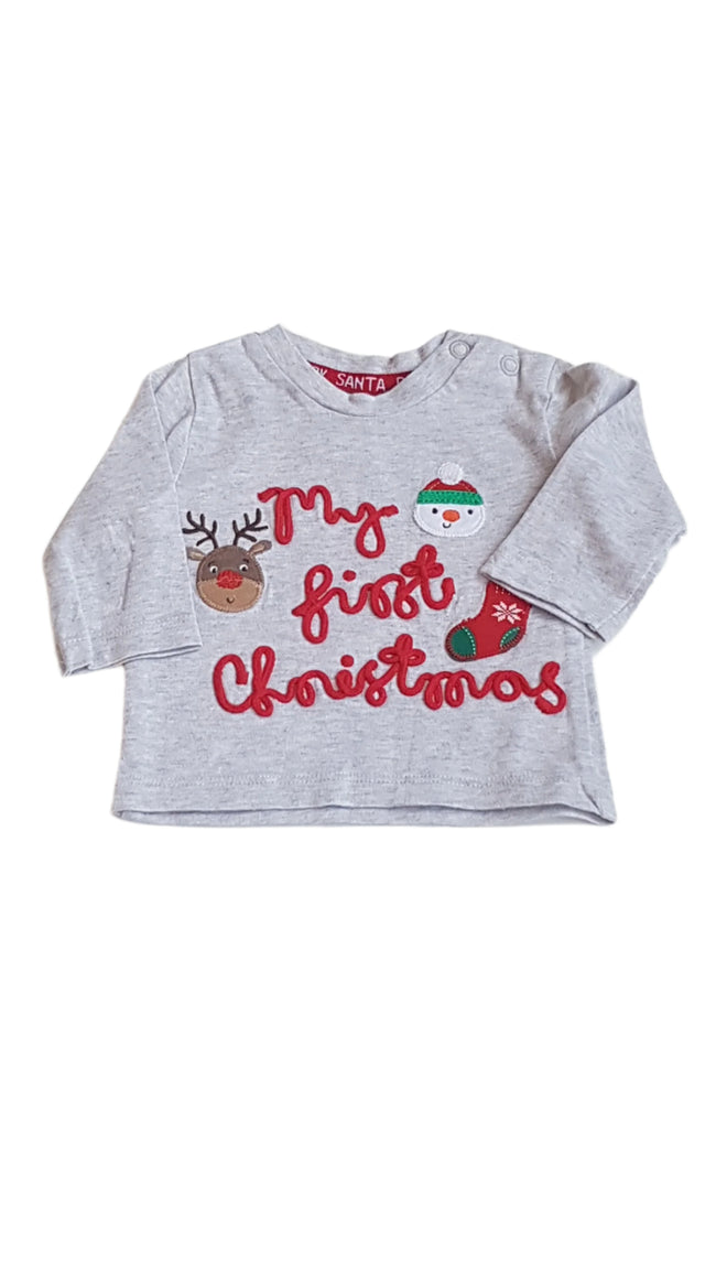 ÚJ F&F MY FIRST CHRISTMAS UNISEX FELSŐ 50 Hover Image