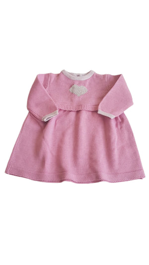 MOTHERCARE PINK, SZÍVECSKÉS KISLÁNY RUHA 56-62