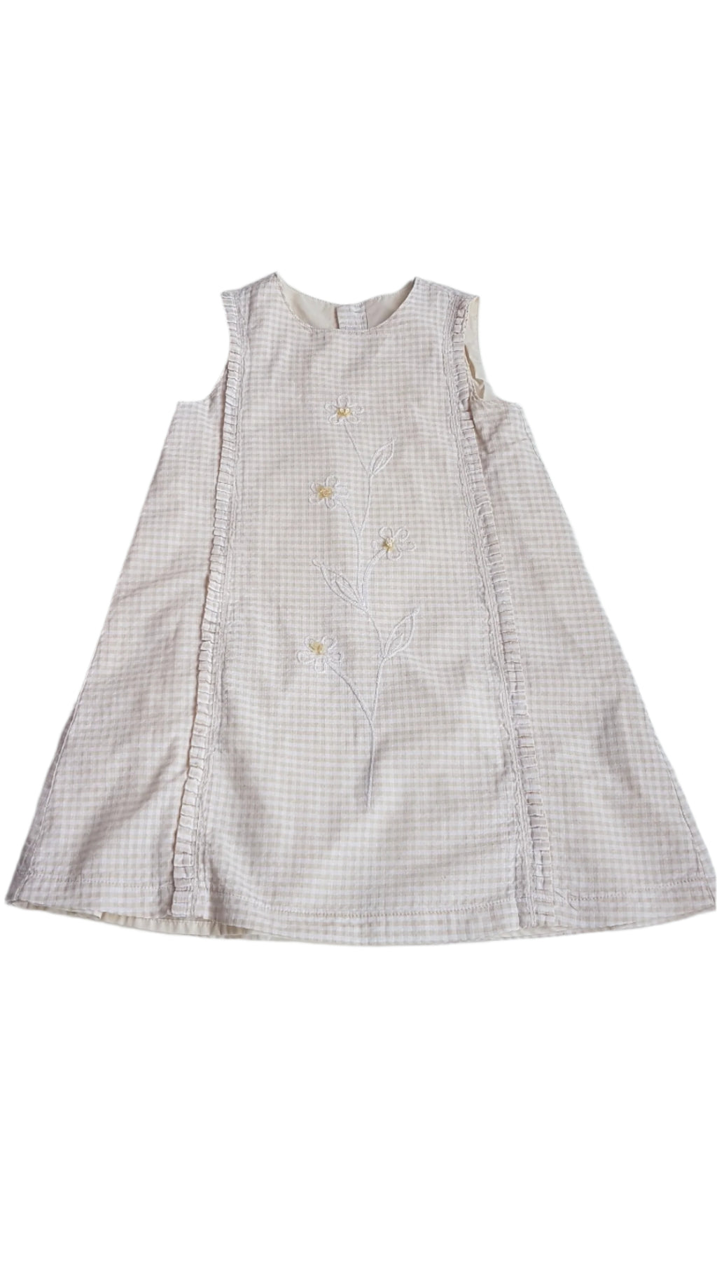 MINI MAYORAL SPANYOL DESIGNER  APRÓ KOCKÁS, VIRÁGOS  KISLÁNY RUHA 110