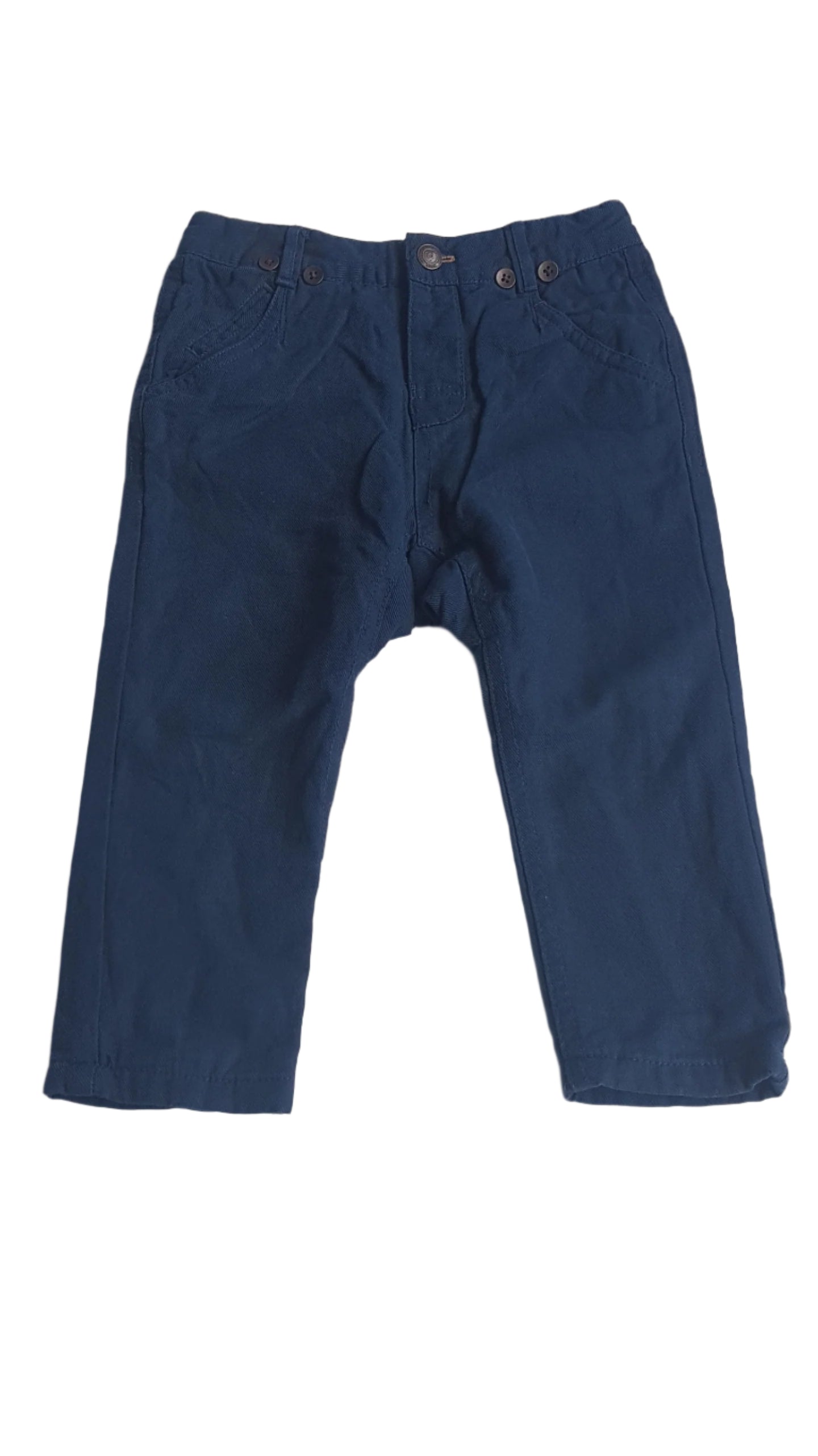 ZARA SÖTÉTKÉK ,ELEGÁNS KISFIÚ BÉLELT NADRÁG 92