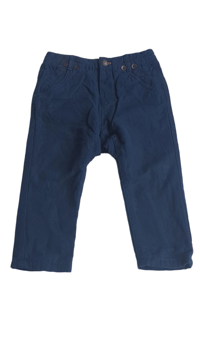 ZARA SÖTÉTKÉK ,ELEGÁNS KISFIÚ BÉLELT NADRÁG 92 Hover Image