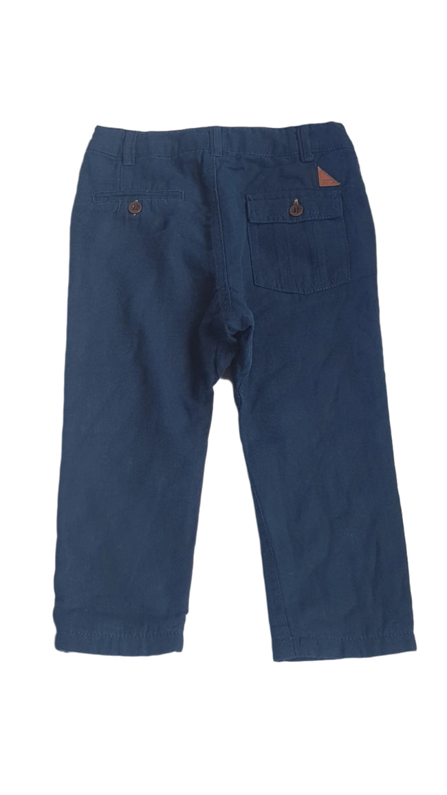 ZARA SÖTÉTKÉK ,ELEGÁNS KISFIÚ BÉLELT NADRÁG 92 Main Image