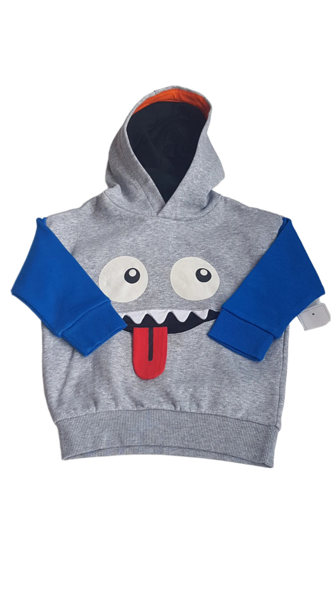 CÍMKÉS  F&F KAPUCNIS KISFIÚ PULÓVER 86 Hover Image