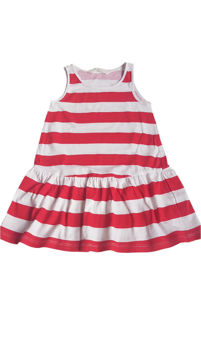 H&M PIROS CSÍKOS KISLÁNY RUHA 98-104 Hover Image