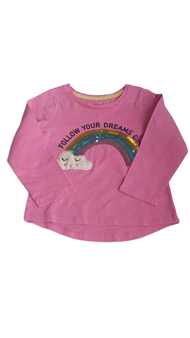 NUTMEG SZIVÁRVÁNY MINTÁS KISLÁNY FELSŐ 92-98 Hover Image