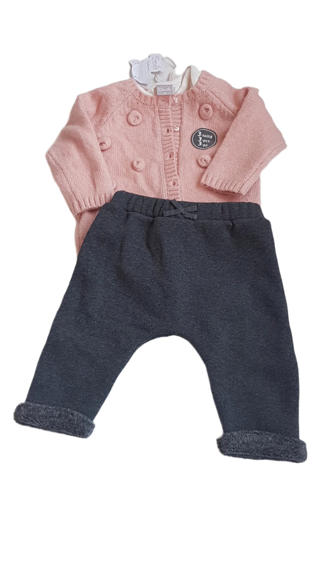 CÍMKÉS SMILE PRÉMIUM MINŐSÉGŰ , WELLSOFT KISLÁNY SZETT   68 Hover Image