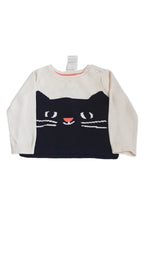 CÍMKÉS BABY GAP CICÁS KISLÁNY PULÓVER  68-74