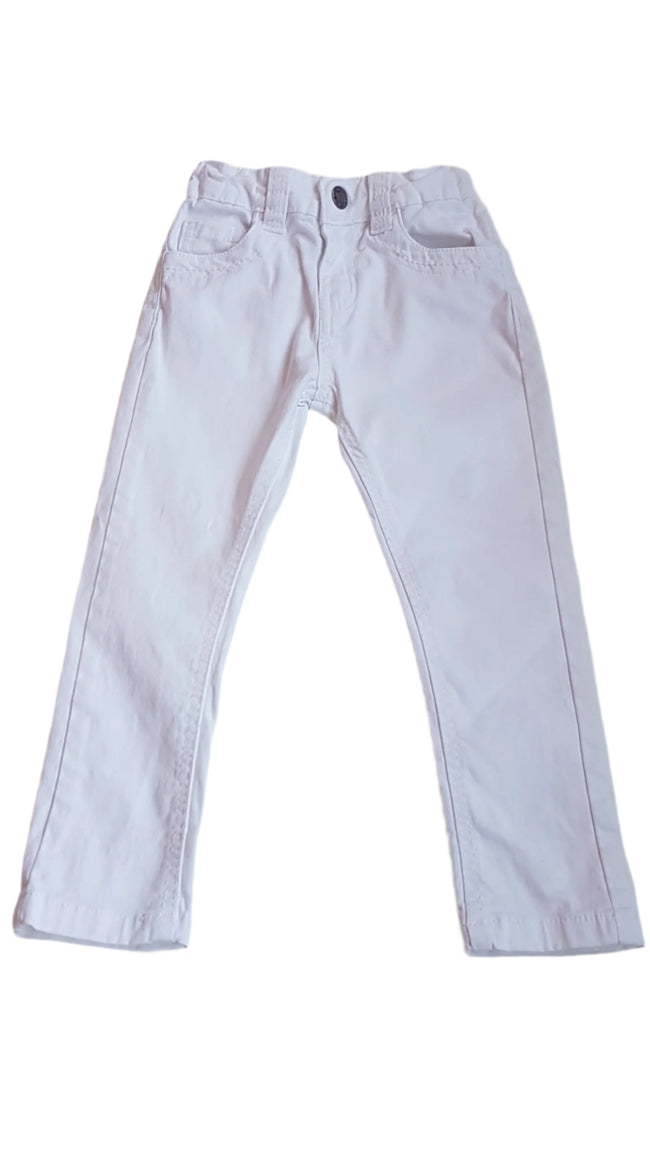 DENIM CO. FEHÉR KISFIÚ FARMER ÁLLÍTHATÓ GUMIS DERÉKRÉSSZEL 104 Hover Image