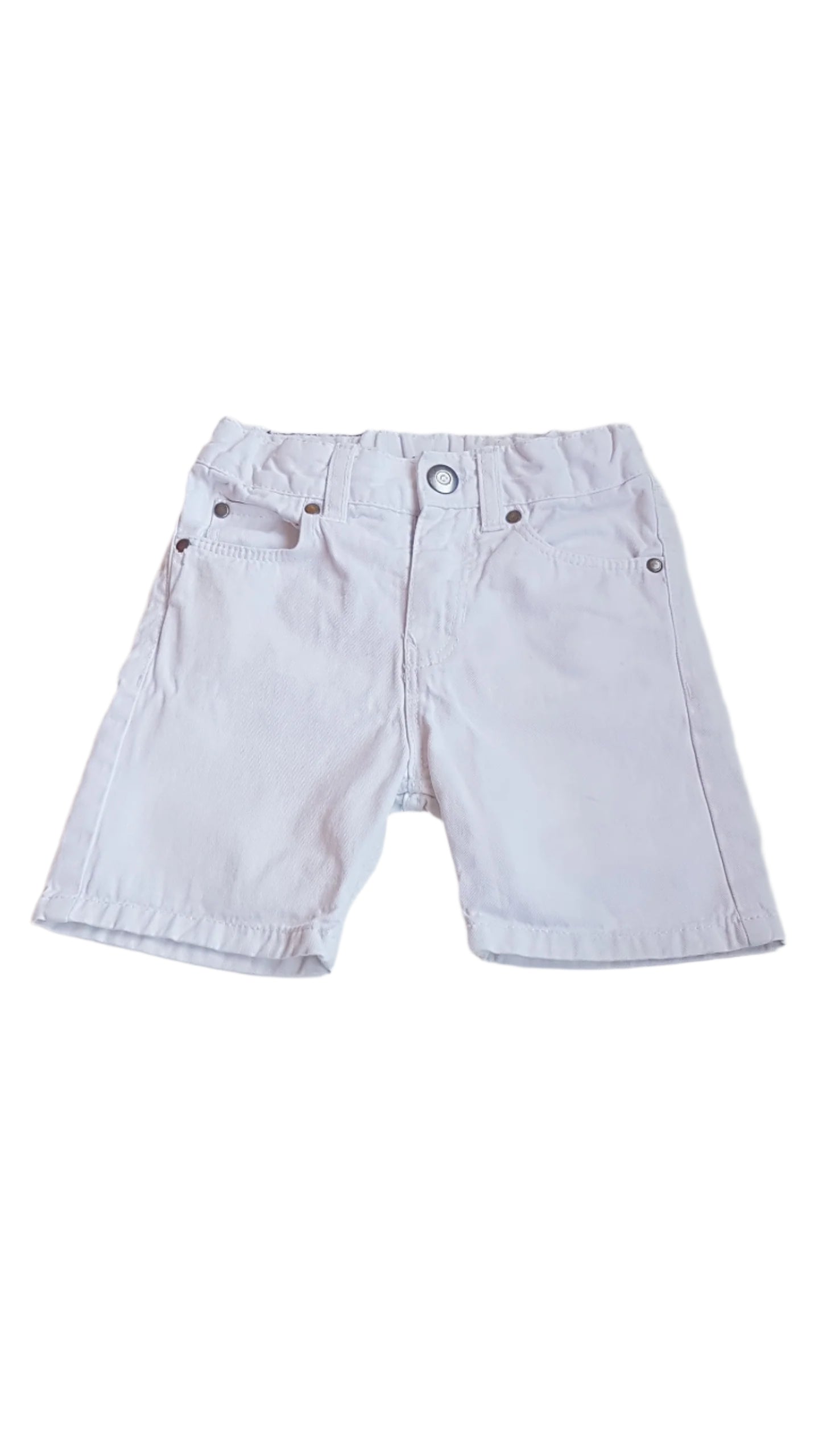 H&M FEHÉR, FARMER  KISFIÚ  RÖVIDNADRÁG  92