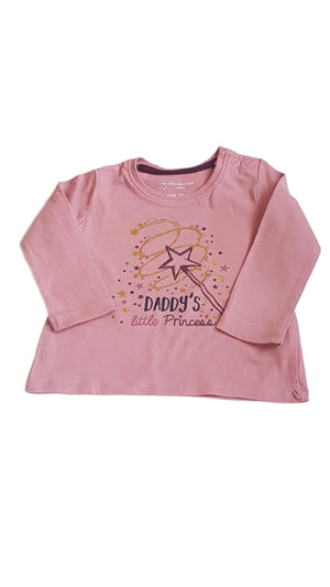 PRIMARK DADDY'S LITTLE PRINCESS FELIRATOS KISLÁNY FELSŐ 68