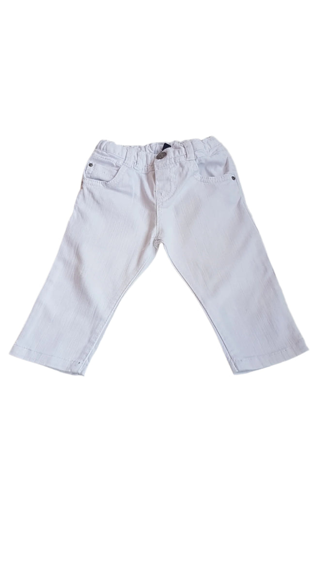 ZARA FEHÉR SZÍNŰ KISFIÚ FARMER ÁLLITHATÓ GUMIS DERÉKRÉSSZEL  62 Hover Image