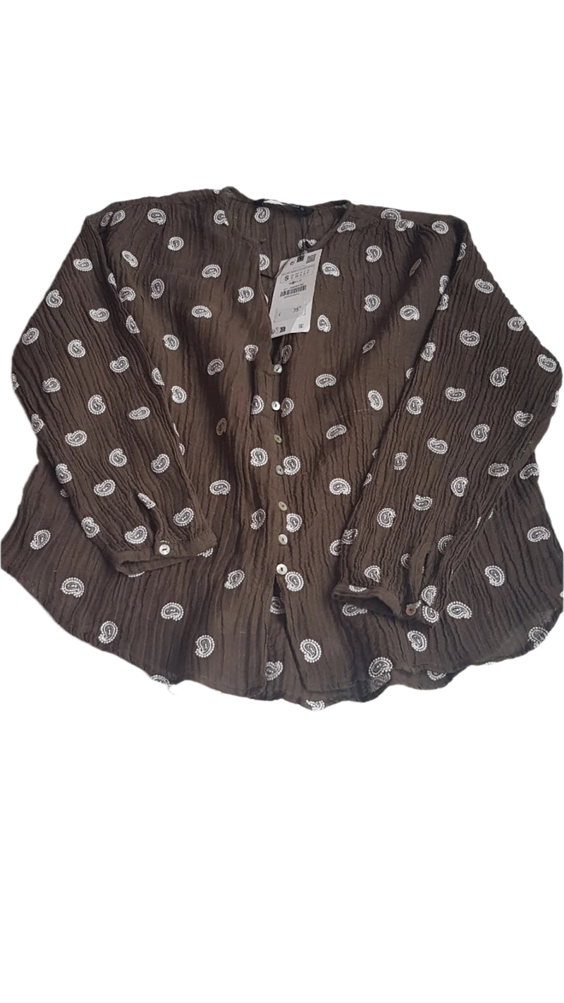 CÍMKÉS ZARA HÍMZETT  BLÚZ 176