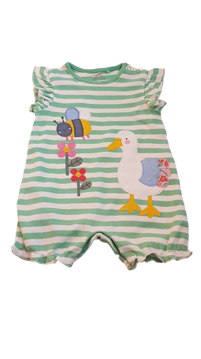 ÚJ NEXT CUKI ÁLLATOS KISLÁNY PLAYSUIT  62 Hover Image