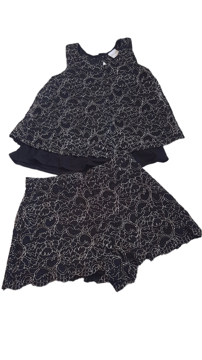 F&F EZÜSTSZÁLAS, ALKALMI KISLÁNY SZETT  116 Hover Image