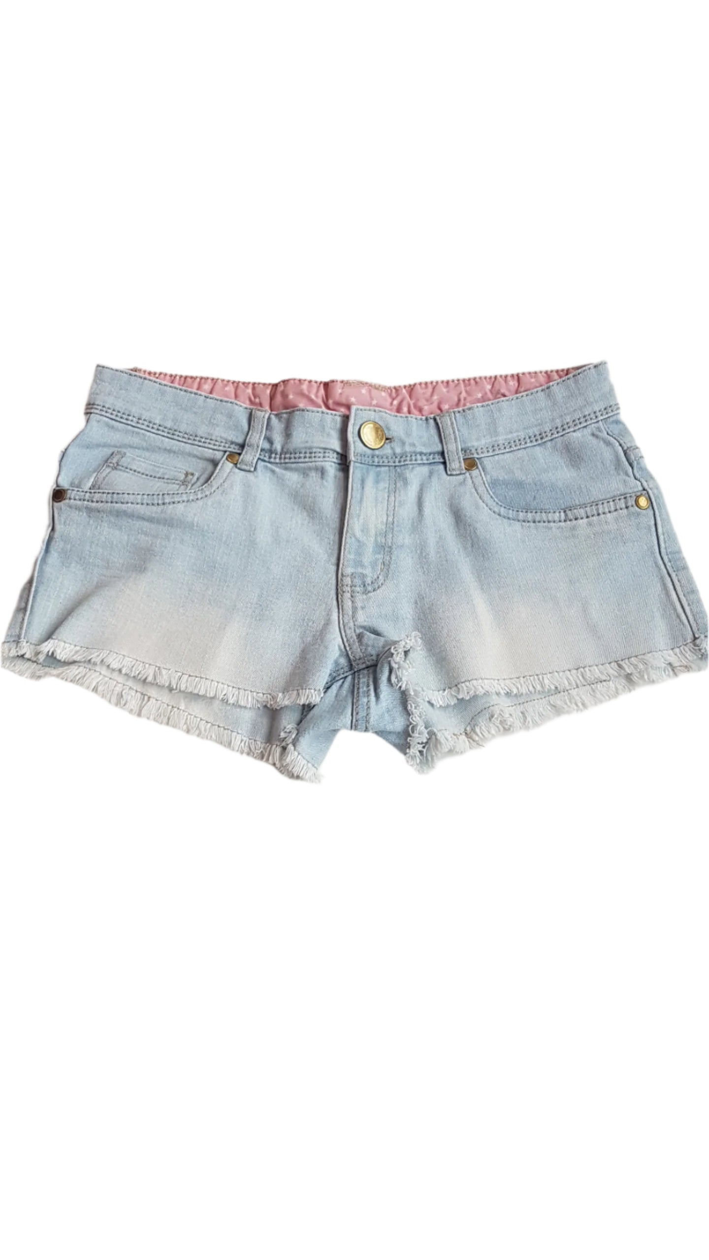 DENIM CO. KOPTATOTT KISLÁNY FARMER RÖVIDNADRÁG  164