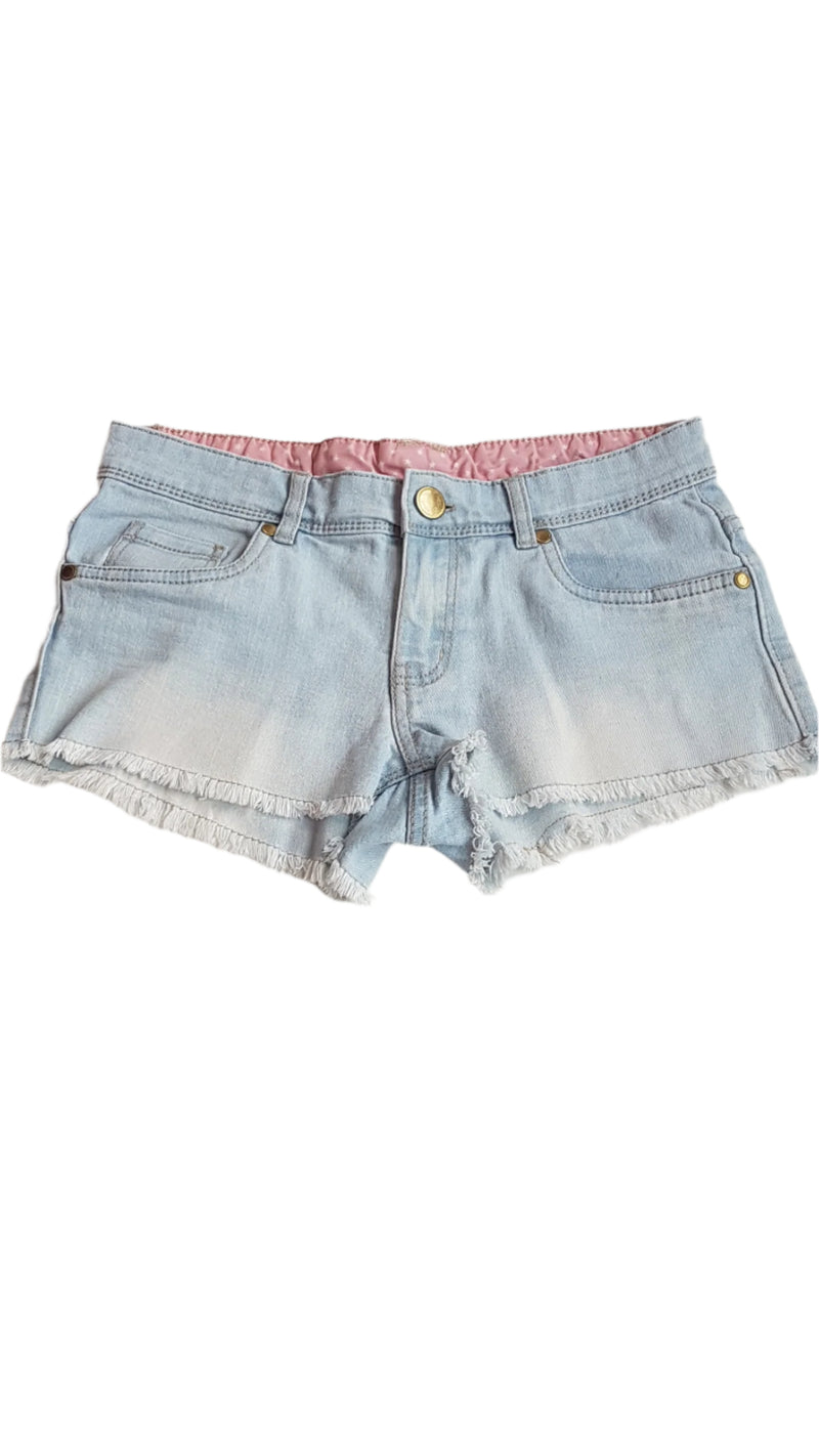 DENIM CO. KOPTATOTT KISLÁNY FARMER RÖVIDNADRÁG  164