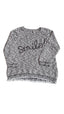 NUTMEG SMILE FELIRATOS, EZÜSTSZÁLAS KISLÁNY PULÓVER 110-116