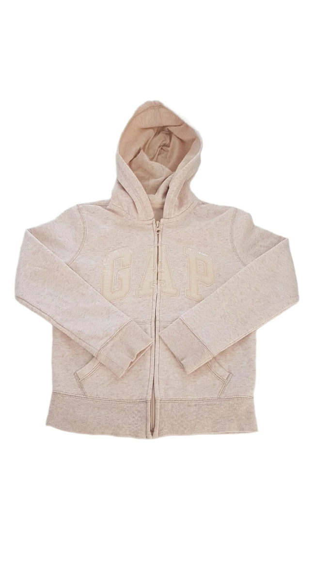 BABY GAP CSILLÁMOS , KAPUCNIS ,KRÉMSZÍNŰ KISLÁNY FELSŐ  128-134 Hover Image