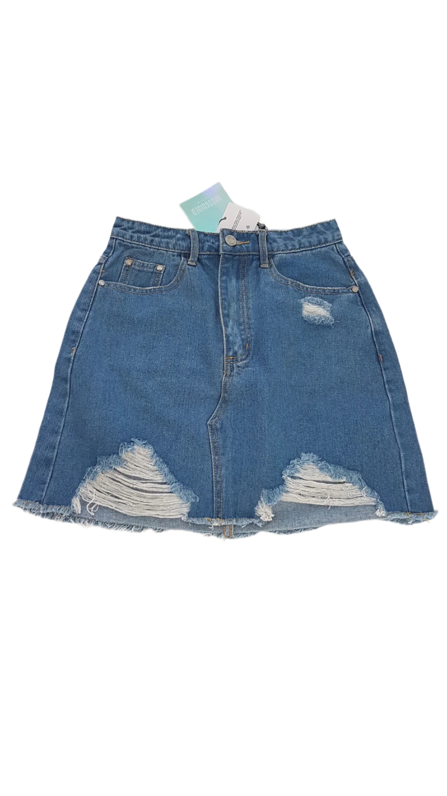 MISSQUIDED DENIM TRENDI FARMER SZOKNYA 164