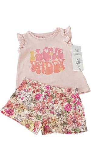 CÍMKÉS F&F I LOVE DADDY FELIRATOS KISLÁNY SZETT 62