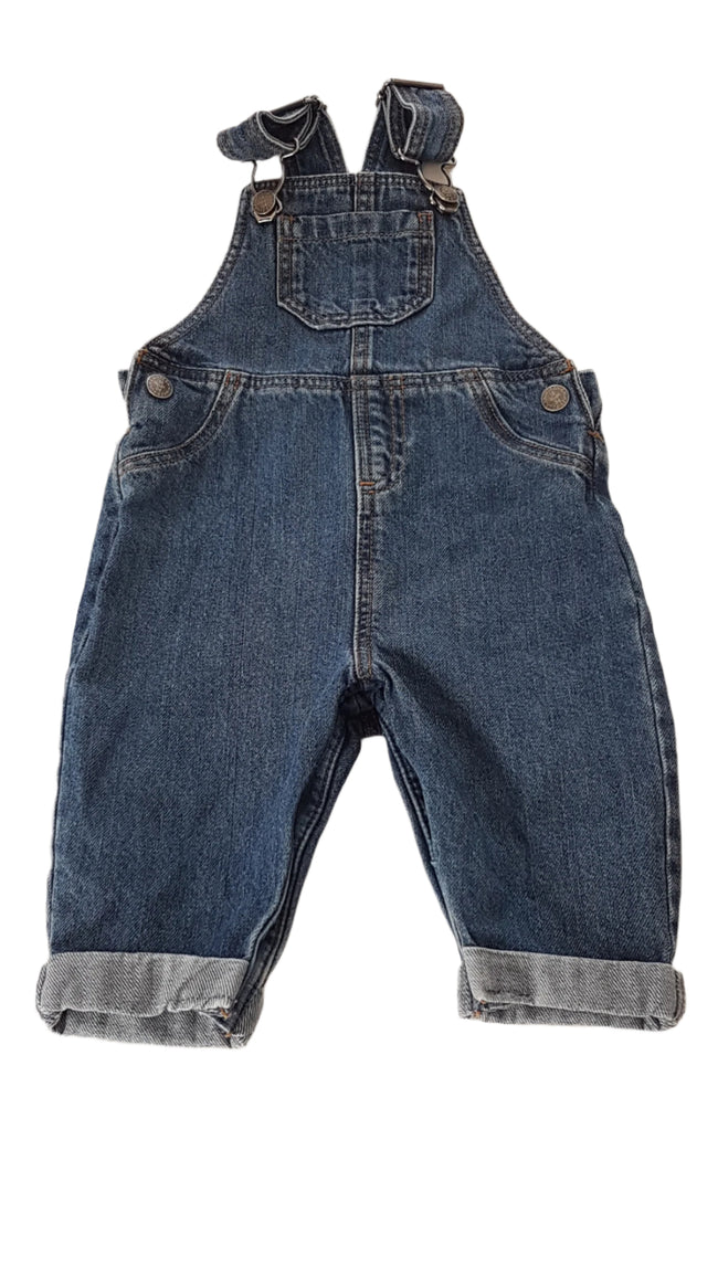 ÚJ M&S VAGÁNY, KANTÁROS KISFIÚ FARMERNADRÁG  68 Hover Image