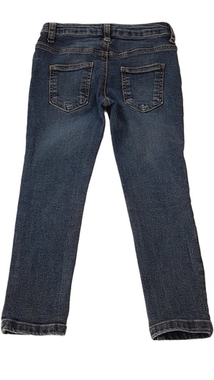 DENIM CO.SKINNY KOPTATOTT KISLÁNY FARMERNADRÁG ÁLLÍTHATÓ DERÉKRÉSSZEL 116