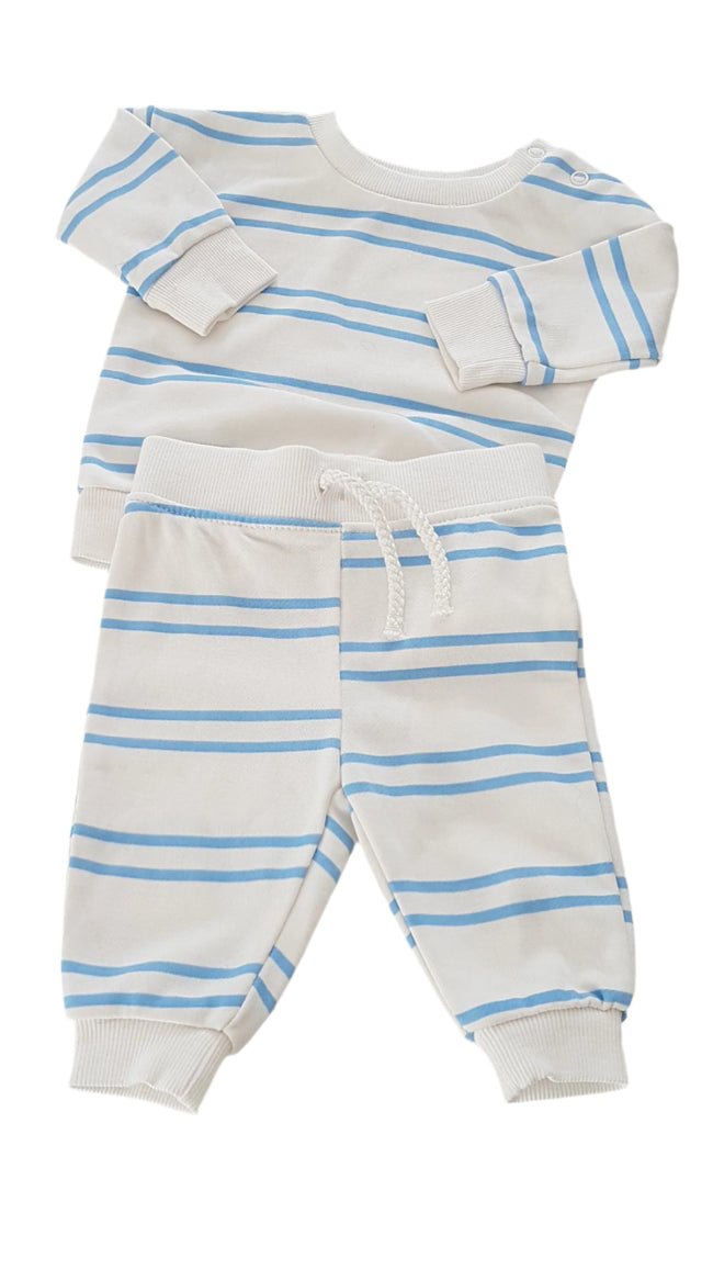 ÚJ PRIMARK CSÍKOS KISFIÚ JOGGER SZETT 62 Hover Image