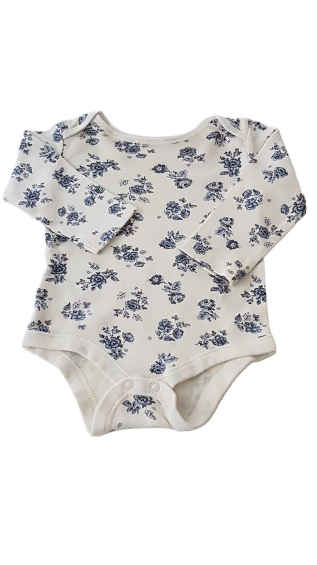 TU KÉK VIRÁGOS KISLÁNY BODY 62-68 Hover Image
