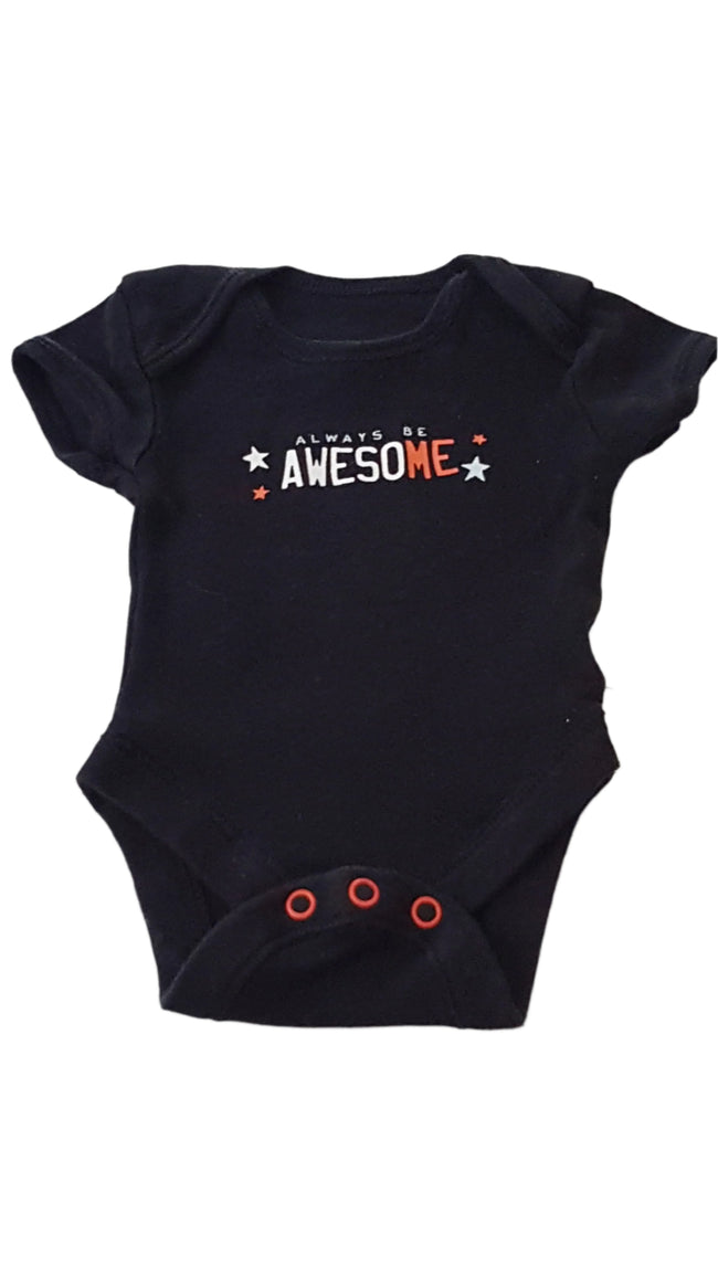 ÚJ PRIMARK ALWAYS BE AWESOME FELIRATOS UNISEX BODY 50-56 Hover Image