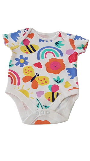 ÚJ F&F KIDS VIDÁM MINTÁS KISLÁNY BODY 62