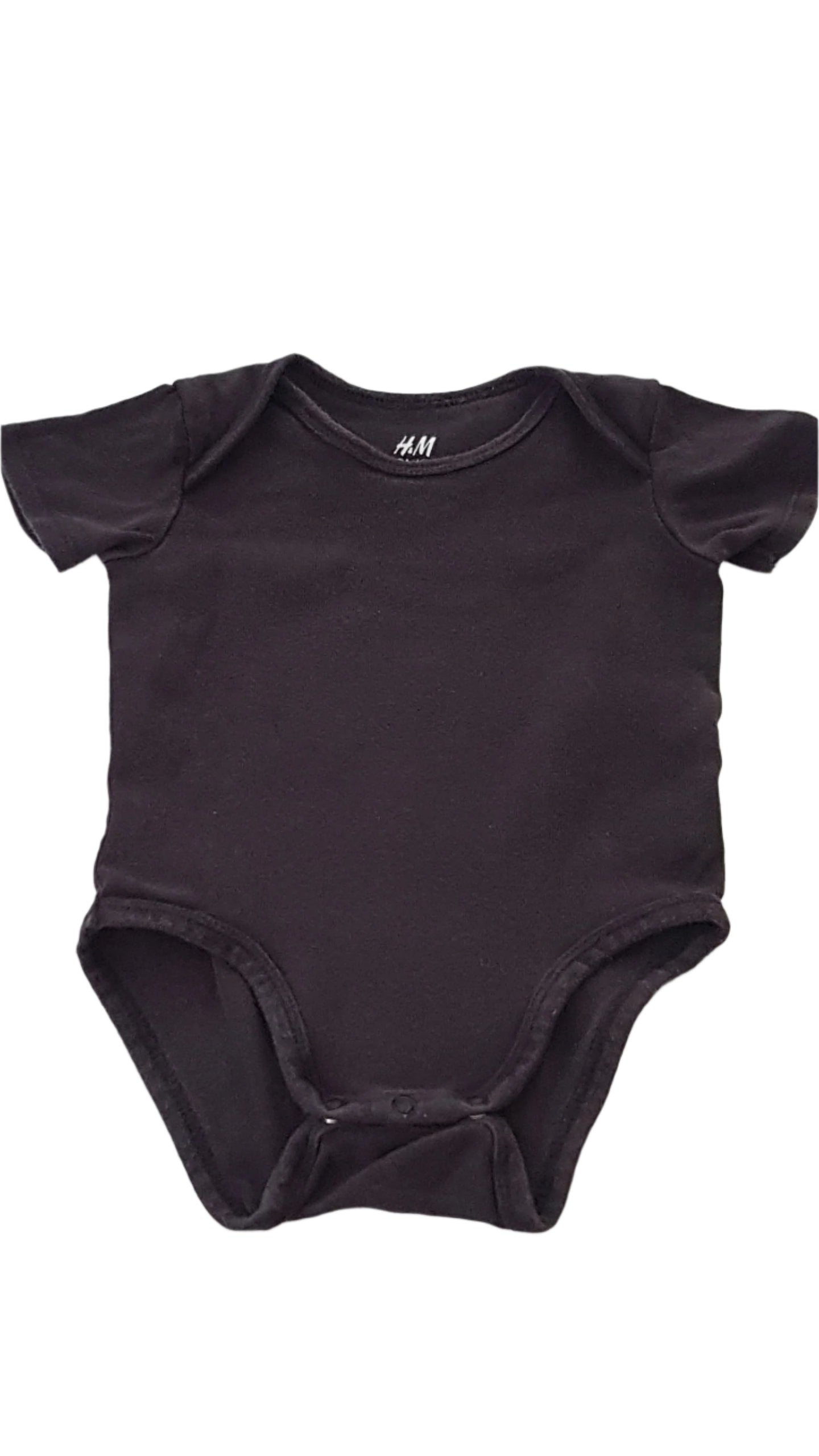 H&M FEKETE SZÍNŰ UNISEX ORGANIKUS PAMUT BODY 68
