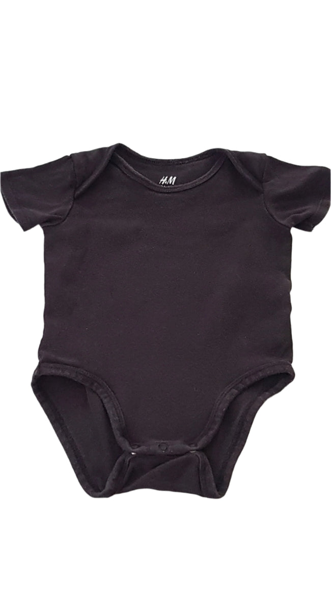 H&M FEKETE SZÍNŰ UNISEX ORGANIKUS PAMUT BODY 68 Hover Image