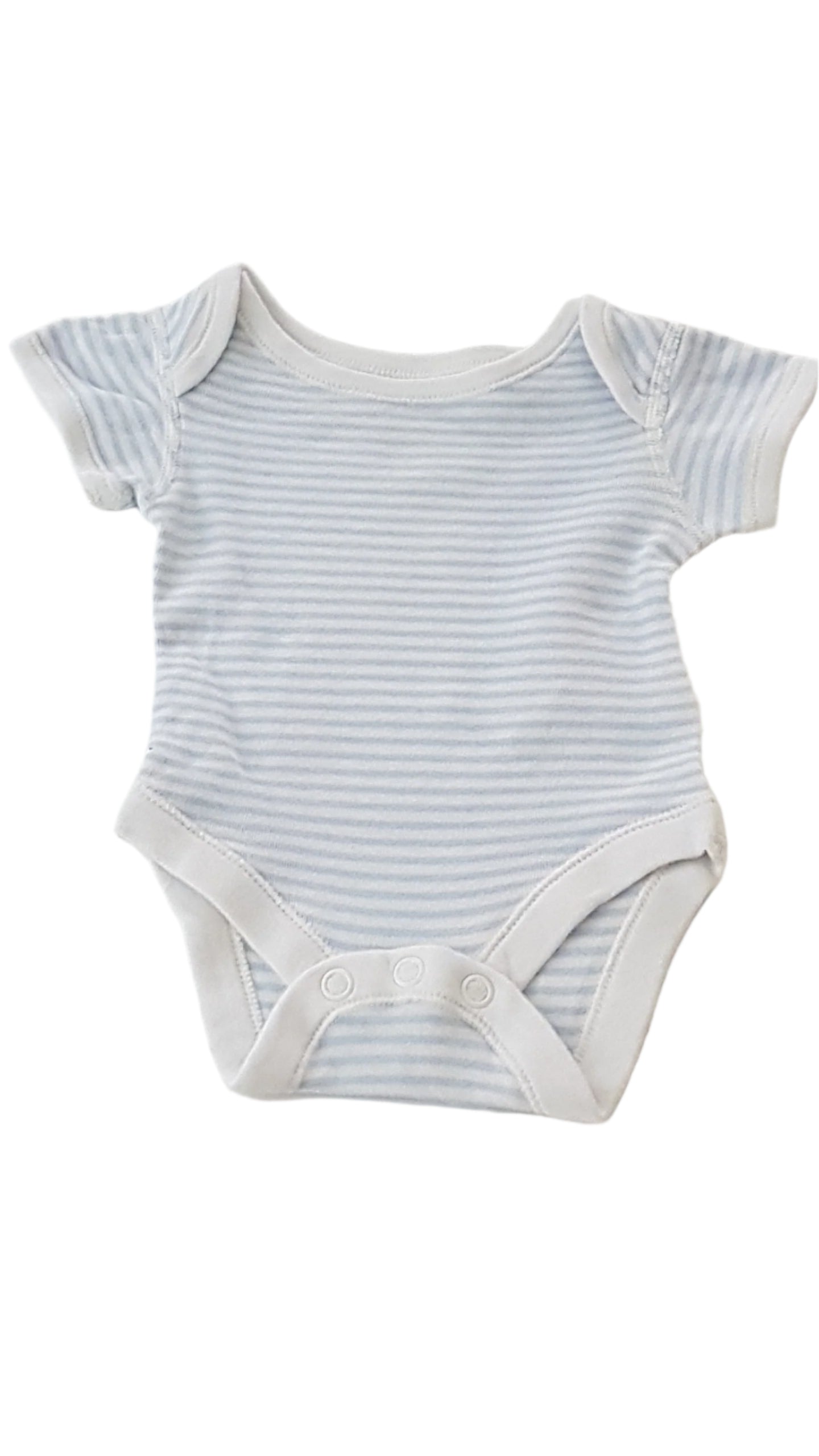 M&S KÉK & FEHÉR CSÍKOS KISFIÚ BODY 56