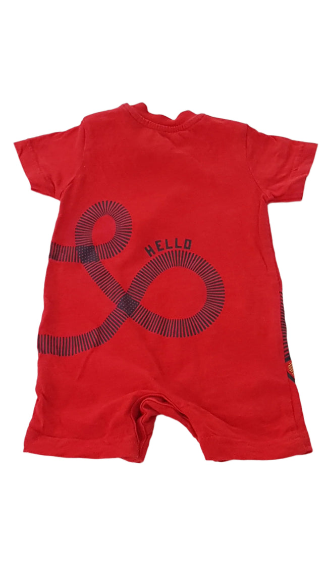 ÚJ NUTMEG HELLO MUMMY FELIRATOS KISFIÚ PLAYSUIT 56-62 Main Image