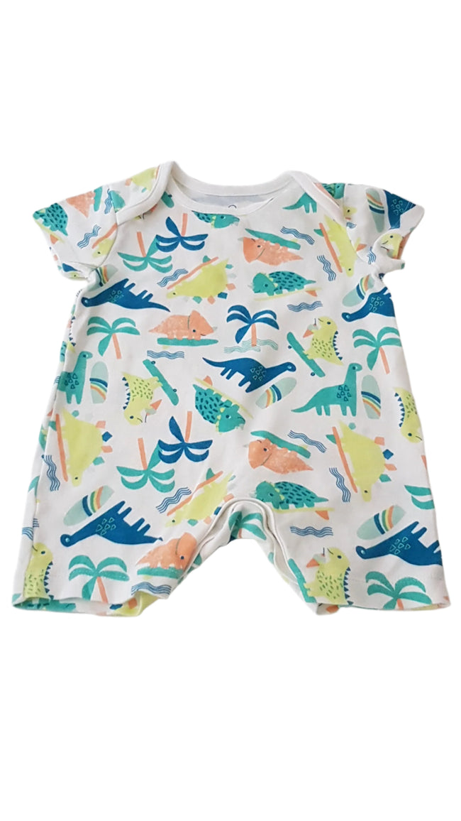ÚJ MOTHERCARE DÍNÓS KISFIÚ PLAYSUIT 62 Hover Image