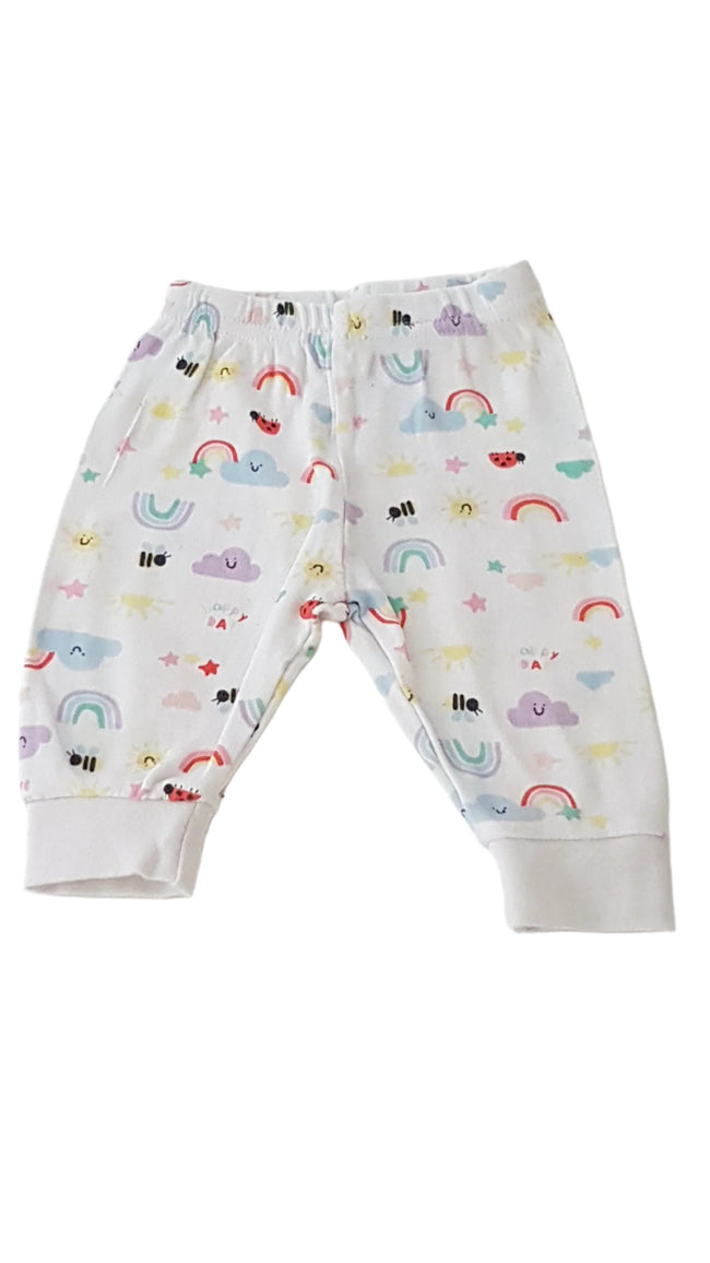 PRIMARK VIDÁM MINTÁS, PAMUT KISLÁNY  NADRÁG 56-62 Hover Image