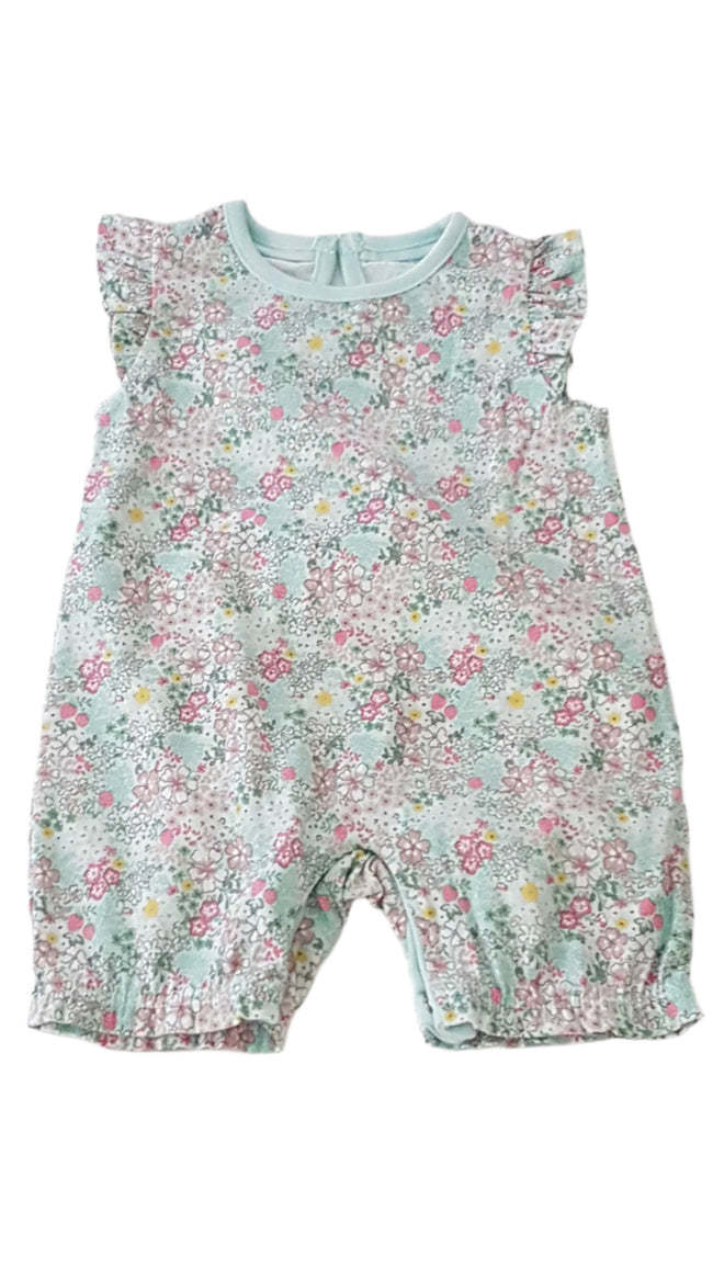 ÚJ F&F APRÓ VIRÁGMINTÁS KISLÁNY PLAYSUIT 62 Hover Image
