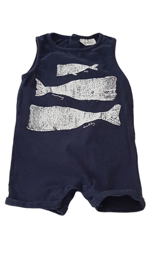 NEXT SÖTÉTKÉK KISFIÚ PLAYSUIT 62