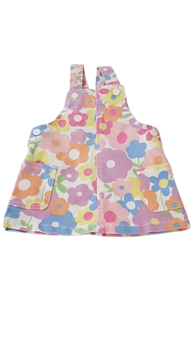 PRIMARK SZÍNES VIRÁGOS , KANTÁROS KISLÁNY RUHA  68 Hover Image