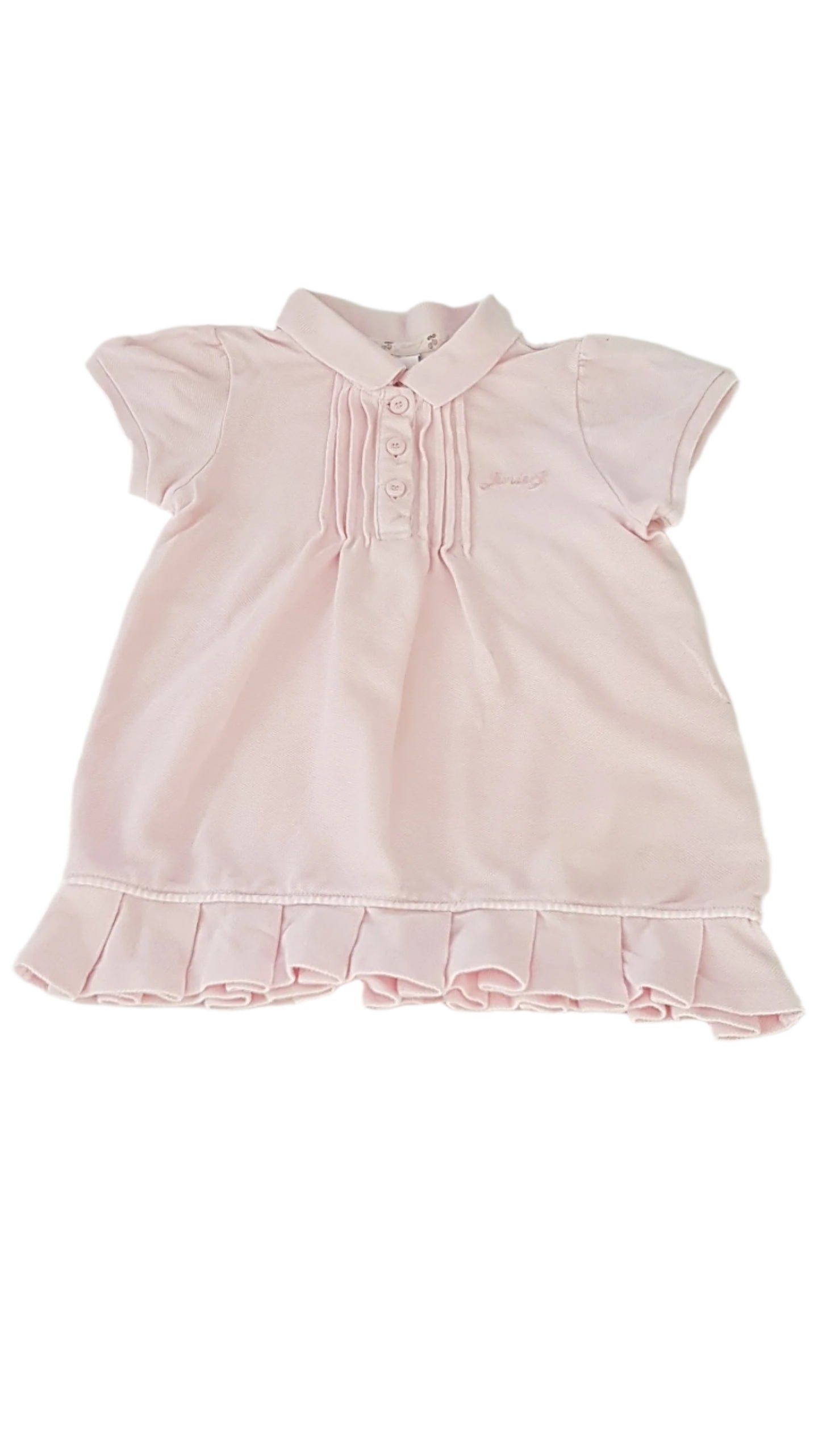 DEBENHAMS RÓZSASZÍN, GOMBOS, GALLÉROS KISLÁNY RUHÁCSKA 86