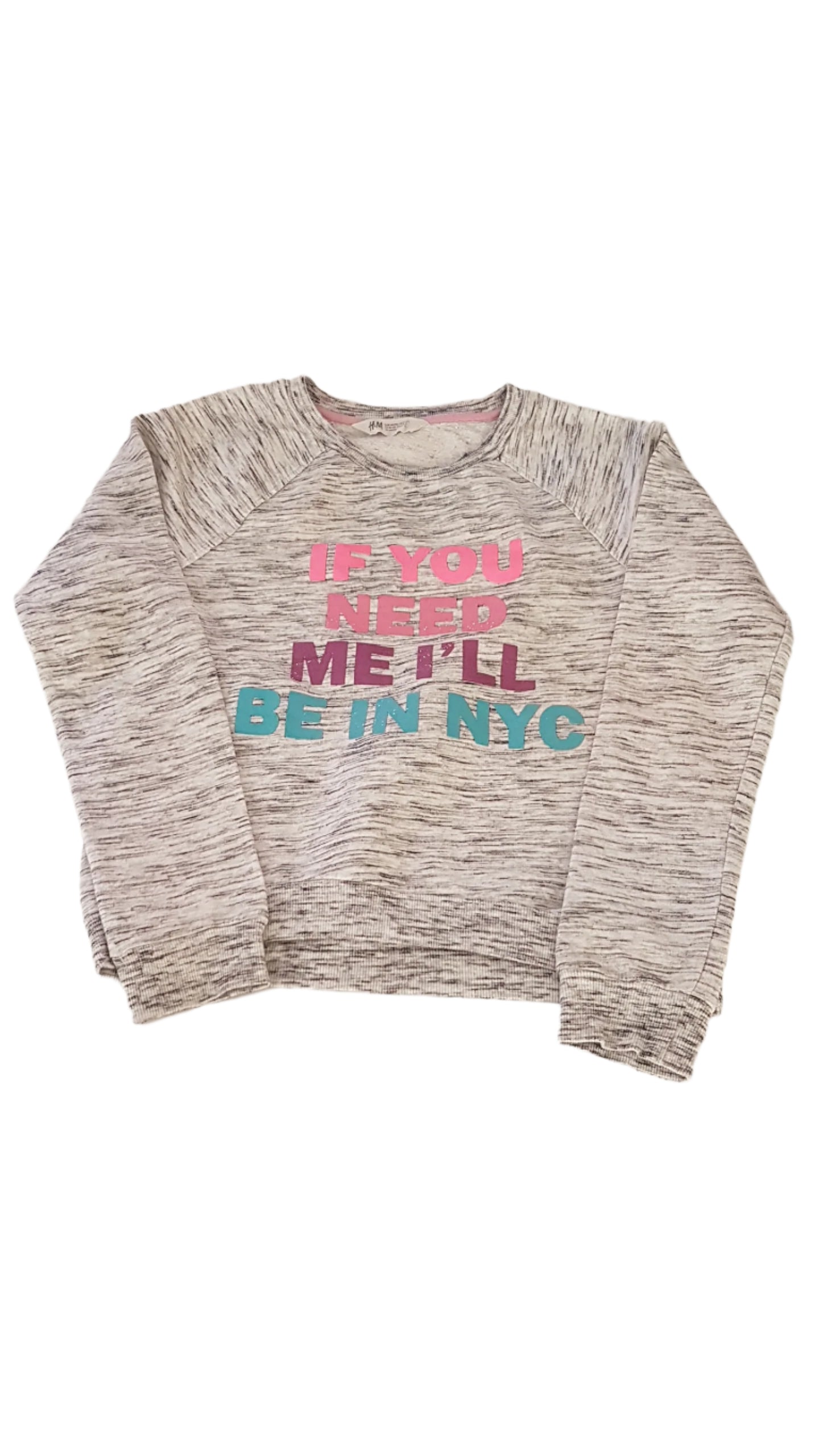 H&M FELIRATOS KISLÁNY PULÓVER 146-152