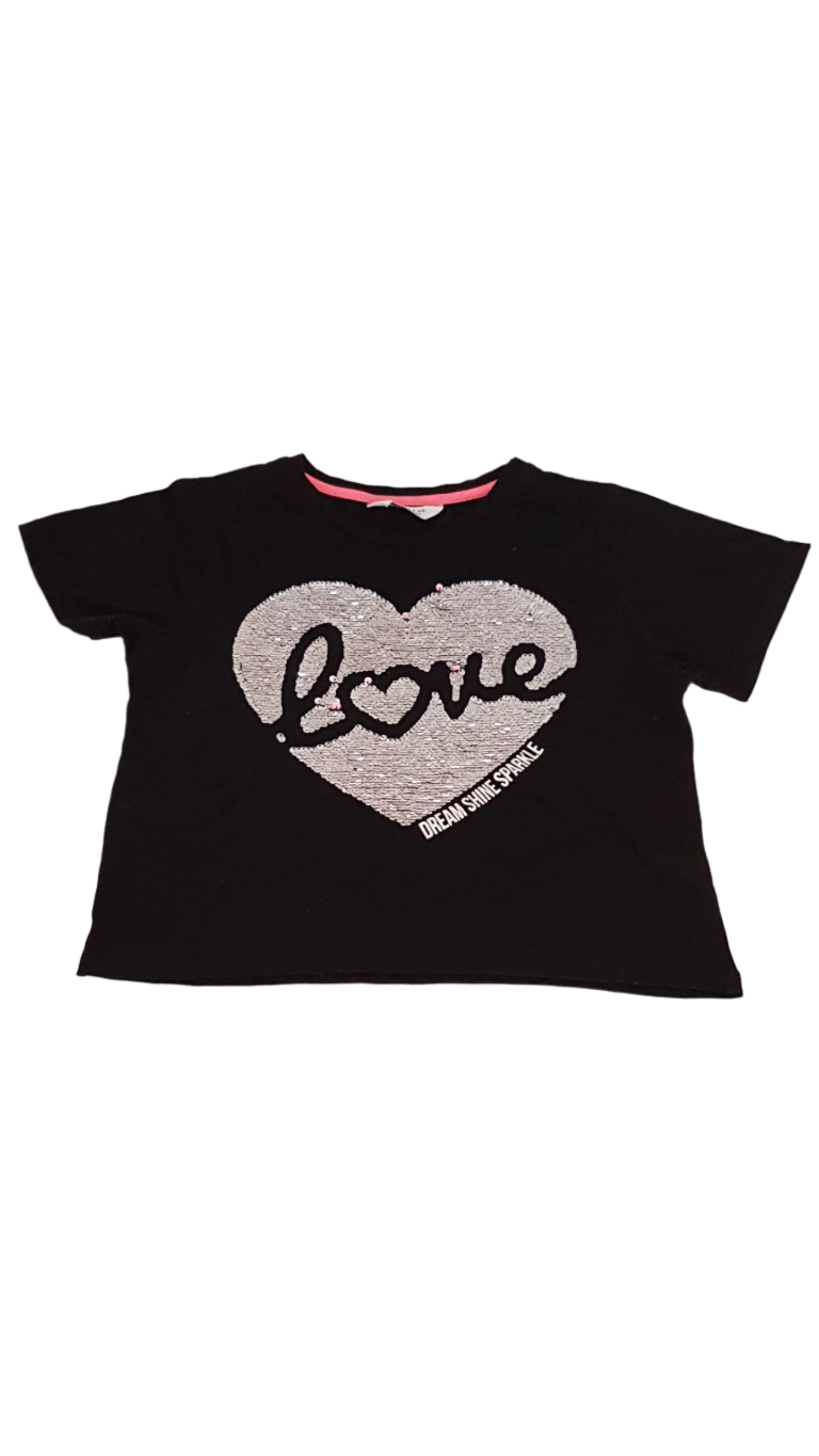 PRIMARK SIMIS ,LOVE FELIRATOS KISLÁNY CROP TOP 146