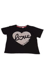 PRIMARK SIMIS ,LOVE FELIRATOS KISLÁNY CROP TOP 146