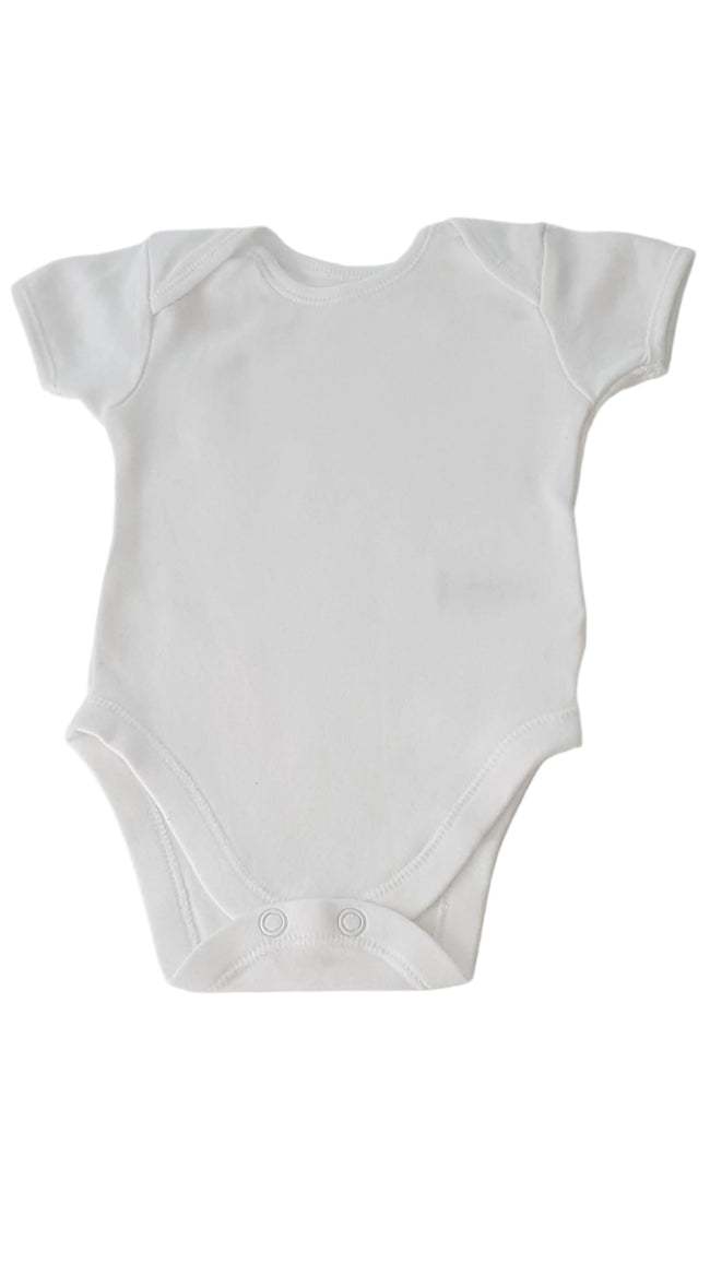 ÚJ GEORGE FEHÉR SZÍNŰ UNISEX BODY 56-62 Hover Image