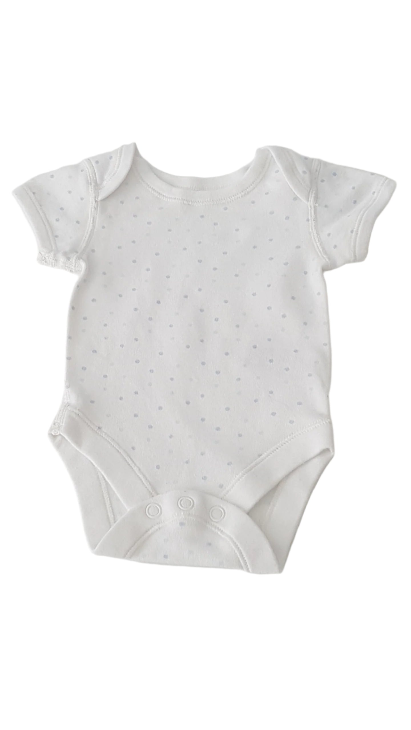 ÚJ M&S KÉK PÖTTYÖS UNISEX BODY 56